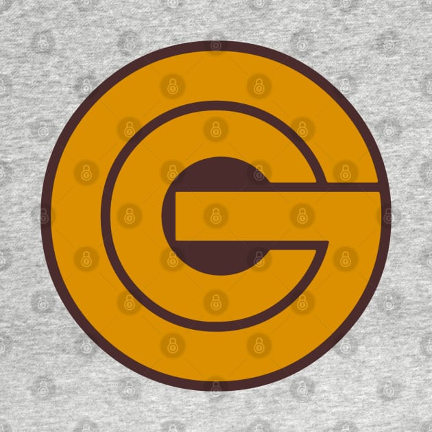 Gold Circle 80s Retail Logo by Turboglyde